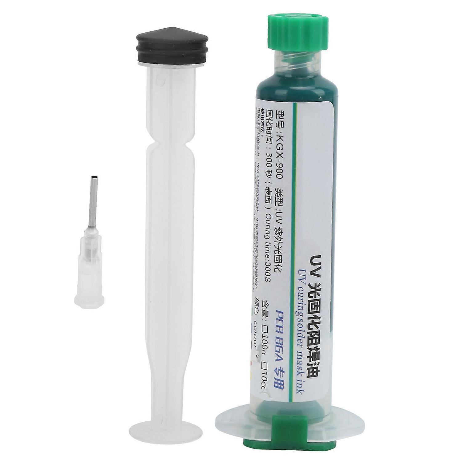Kgx 900 Grüne Uv-härtende Lötstopplacktinte 10 Ml Mit Schiebernadel Zum Löten Von Leiterplatten