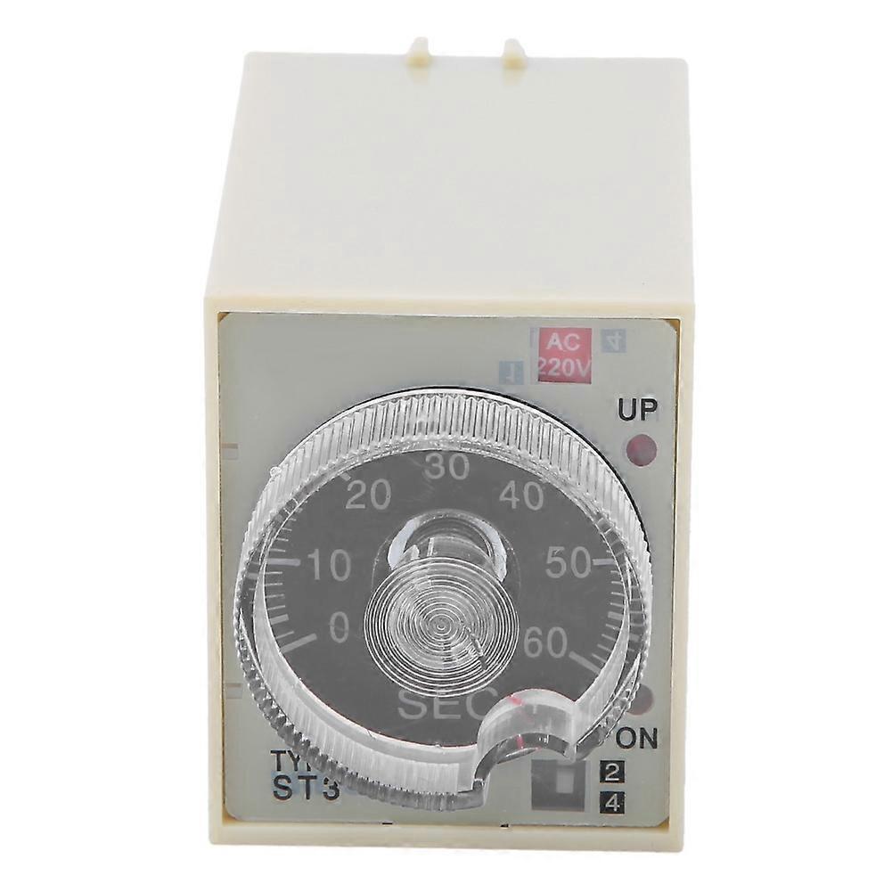 Verzögerungs-timer-zeitrelais Mit Einstellbarem Drehknopf, Hochwertigem Pc-gehäuse, St3pa E, Ac220v, 50/60hz