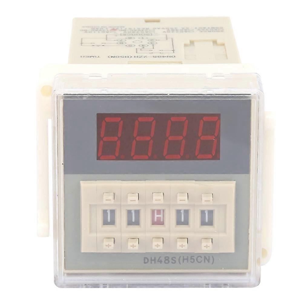 O111rom Dh48s-2zh Lcd Digitales Zeitrelaismodul 8-poliges Timer-verzögerungsgerät 0,01s-99h99m (220vac)