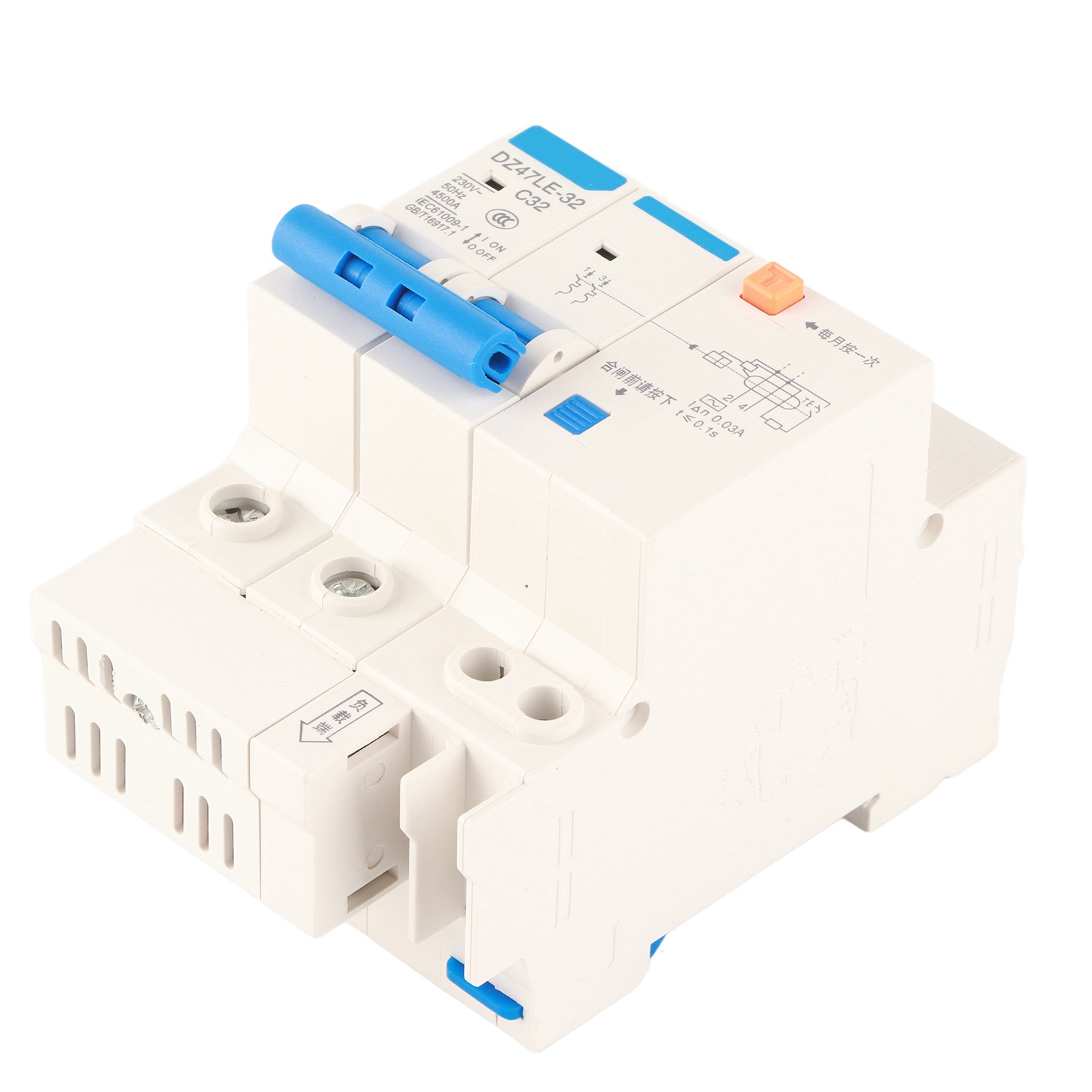 Dz47le‑32 2p N C32 Fehlerstromschutzschalter 230v 32a 30ma