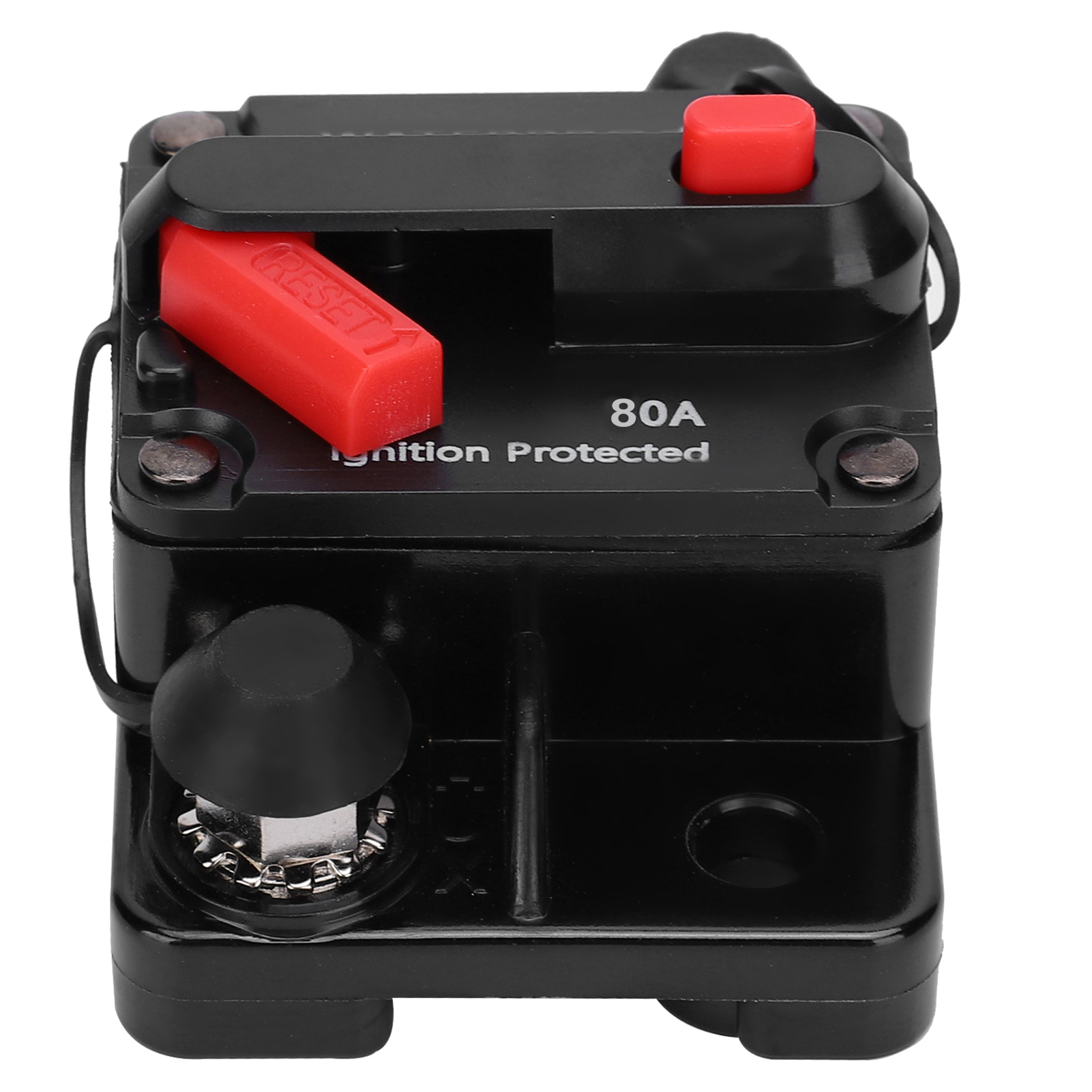Sicherungshalter Mit Automatischer Rückstellung, Kupfer, Wasserdicht, Automatischer Schalter, Rot, Dc 12–42 V, 80 A