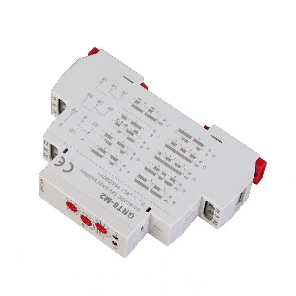 Grt8-m2 Multifunktionales Verzögerungsrelais Mit 10 Funktionen, Din-schienenmontage, Ac/dc 12v-240v