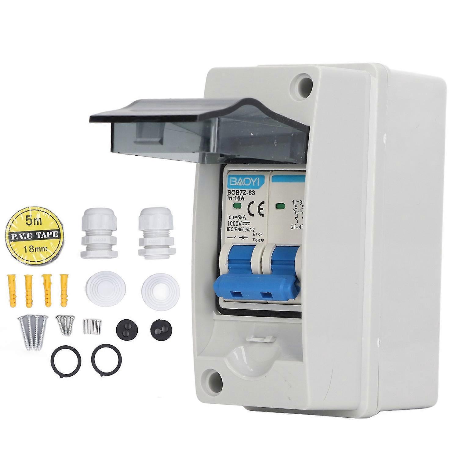 Dc-trennschalter 16a 1000v Miniatur-leistungsschalter Mit Wasserdichtem Verteilerkasten Ip65 Für S