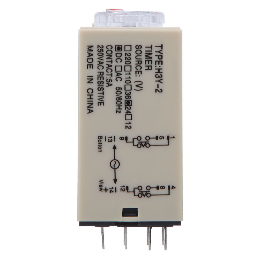 Zeitrelais H3y-2, 8-polig, Einstellbar, Hohe Genauigkeit, Für Haushaltsgeräte, 0–10 S, 24 V Dc