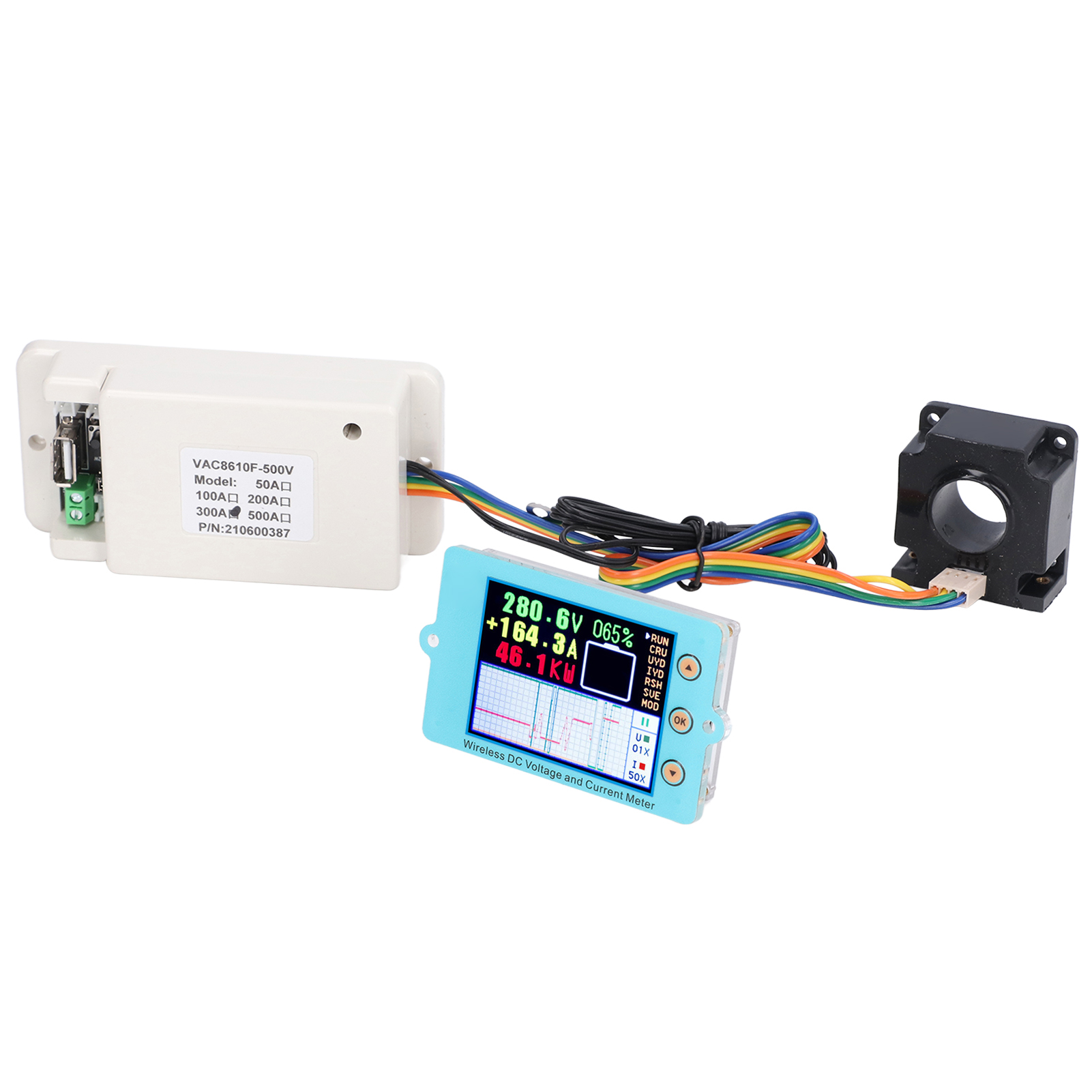 Drahtloses Spannungs- Und Amperemeter Mit 2,4-zoll-farbdisplay, Spannungs- Und Stromanzeige, 5 Relais-betriebsmodi