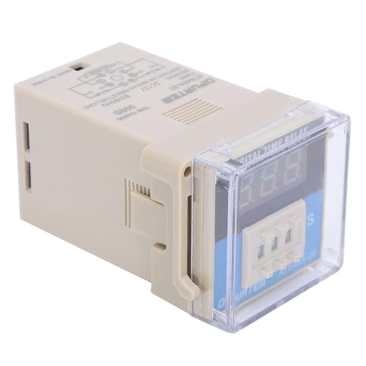 Ats48a-20-3d Led-digitalanzeige-zeitrelais, Einstellbare Zeitverzögerung, Steuerkomponenten, Dc 12 V