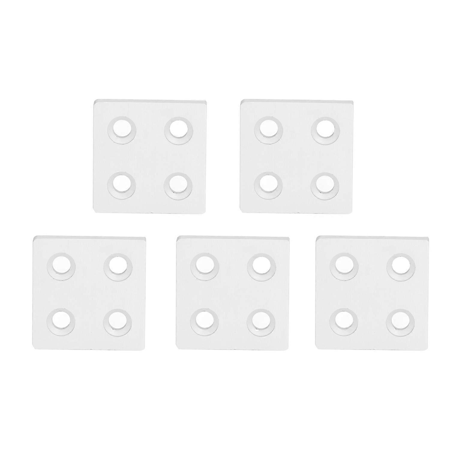5 Stück Aluminium-profil-endkappen, Abdeckplatten Aus Metalllegierung Für Lineare Bewegliche Teile, 4040, Doppelnuten, Silber