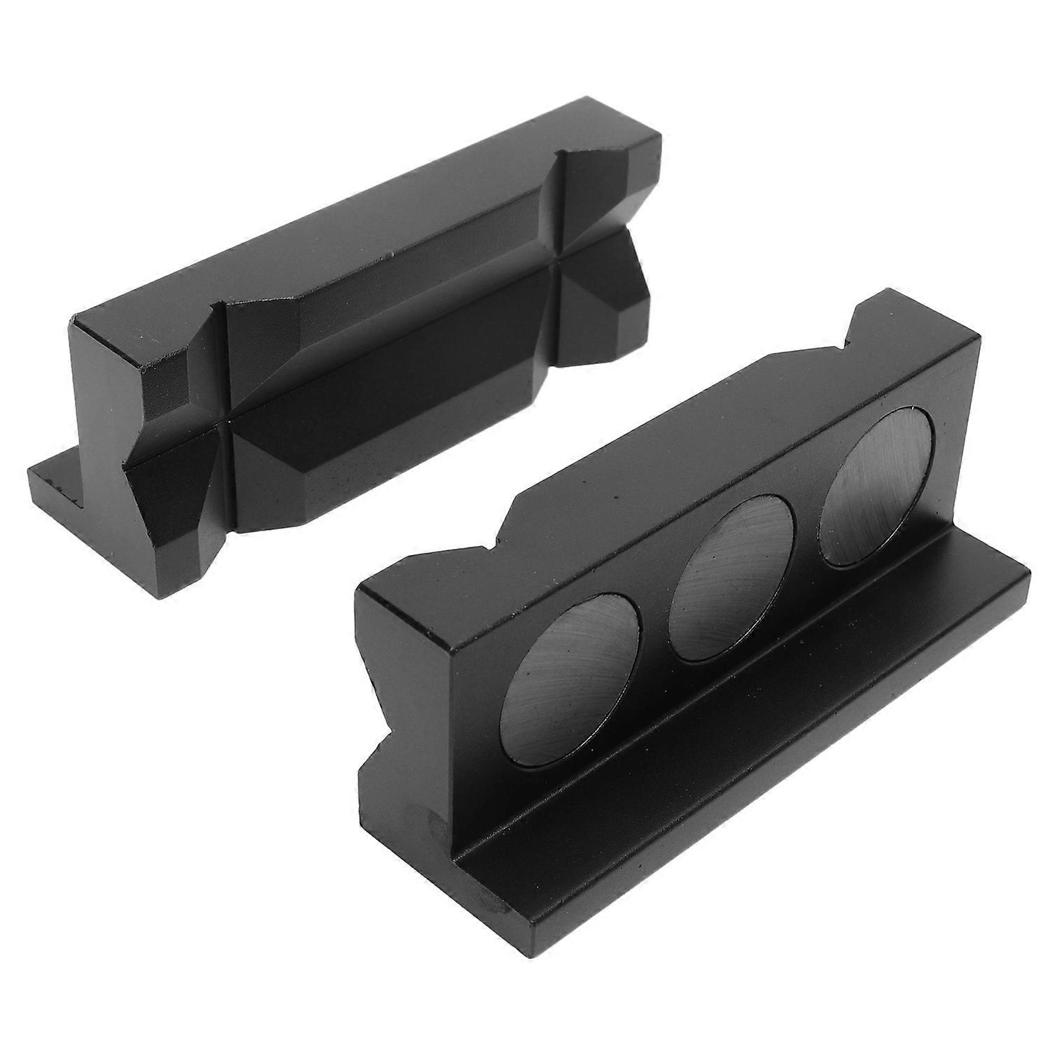 2 Stück Schraubstockbackenpolster Aus Aluminiumlegierung, Magnetische Schraubstockbackenblock-klemmeinsatz-schutzpolster
