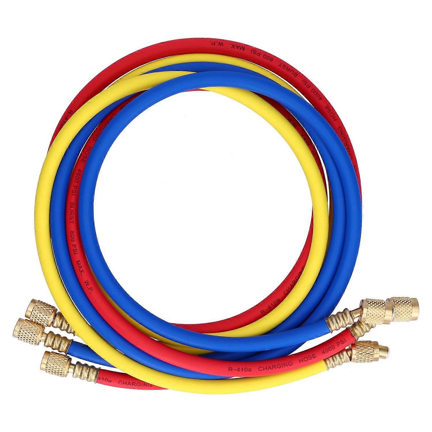 3-teiliges Set Kältemittel-befüllschläuche Mit Flüssigkeitserkennung Ct360rybh (r410), 1,5 Meter