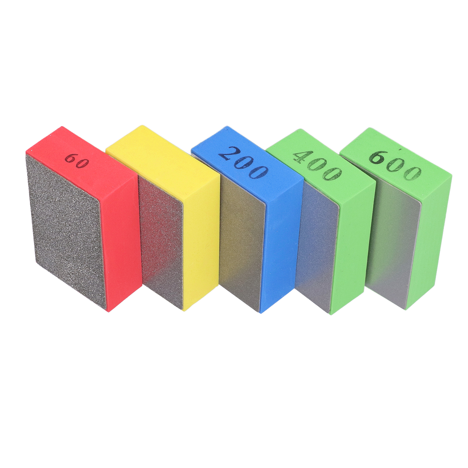 5 Stück Diamant-handpolierpads Zum Schneiden Und Entgraten Von Fliesen Und Naturstein, Körnung 60, 100, 200, 400, 600