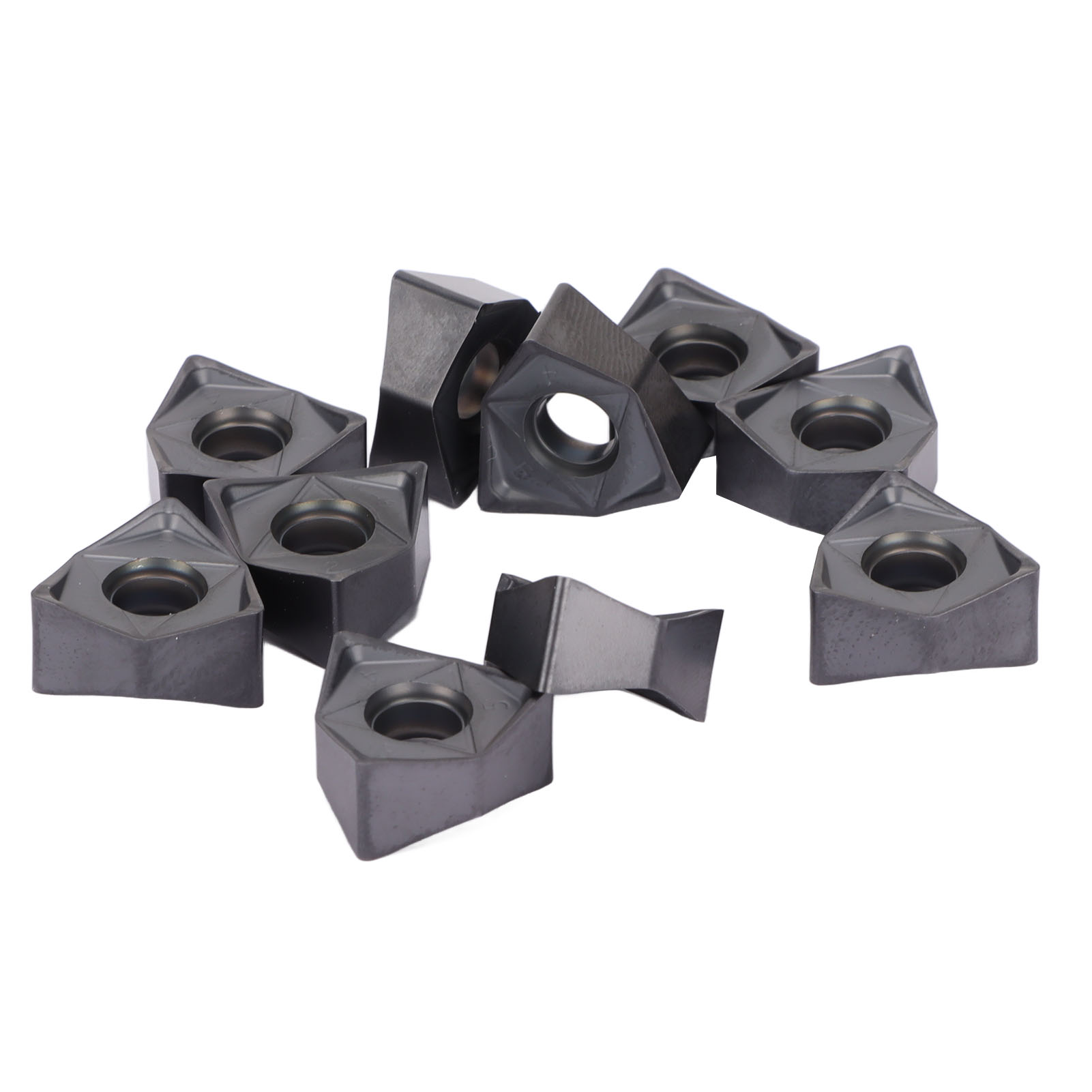 10 Stück Wendeschneidplatten Aus Schwarz Beschichtetem Hartmetall Für Cnc-dreh- Und Fräsmaschinen
