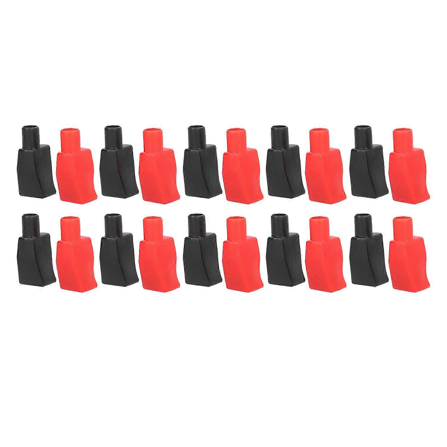 10er-set Flexible Batteriepol-abdeckungen Für Autos, Gummischutzhüllen, Rot/schwarz