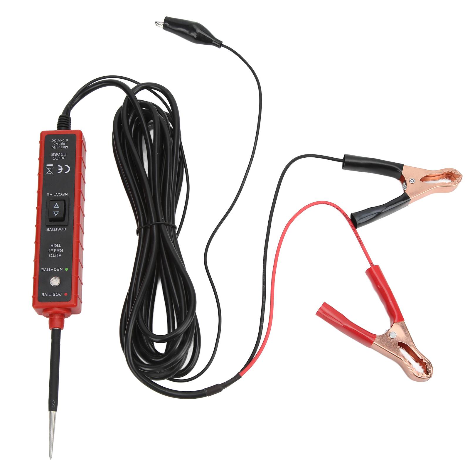 Kfz-elektrik-prüfgerät Mit Kurzschlussschutz, 4 M Kabel, Rot, Dc 6–24 V