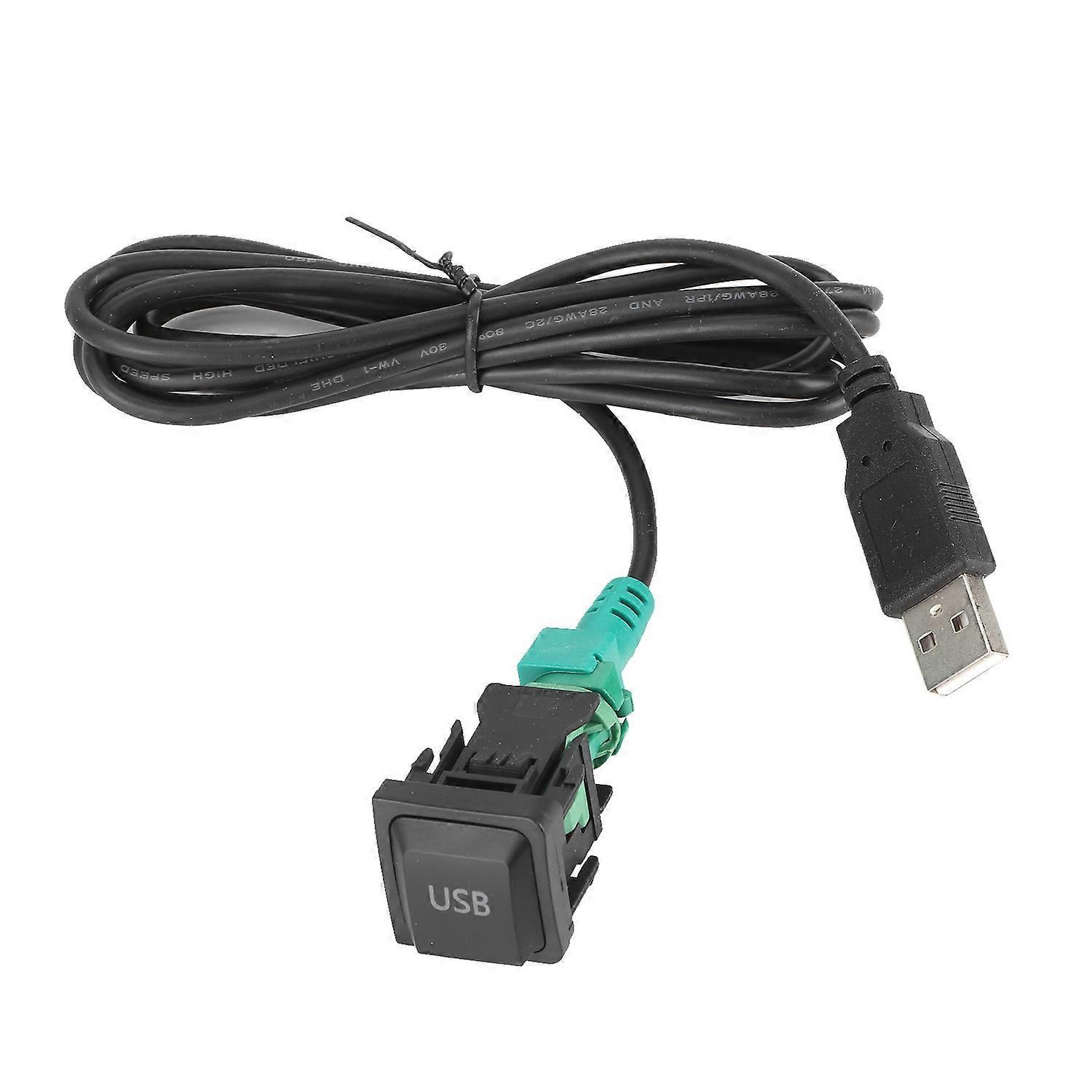 Stereo-usb-kabeladapter Mit Schalterknopf Für Cd-player/radio, 12 V Dc, Universelles Anschlusskabel