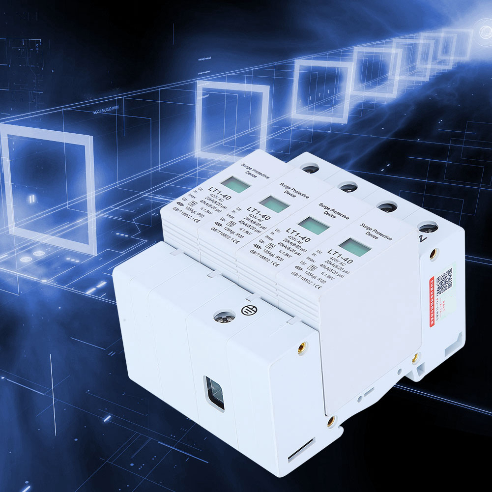 4p Lt1‐40 Überspannungsschutzmodul 40 Ka, Schutzmodul Für Haushaltsgeräte, Niederspannungsableiter, Weiß