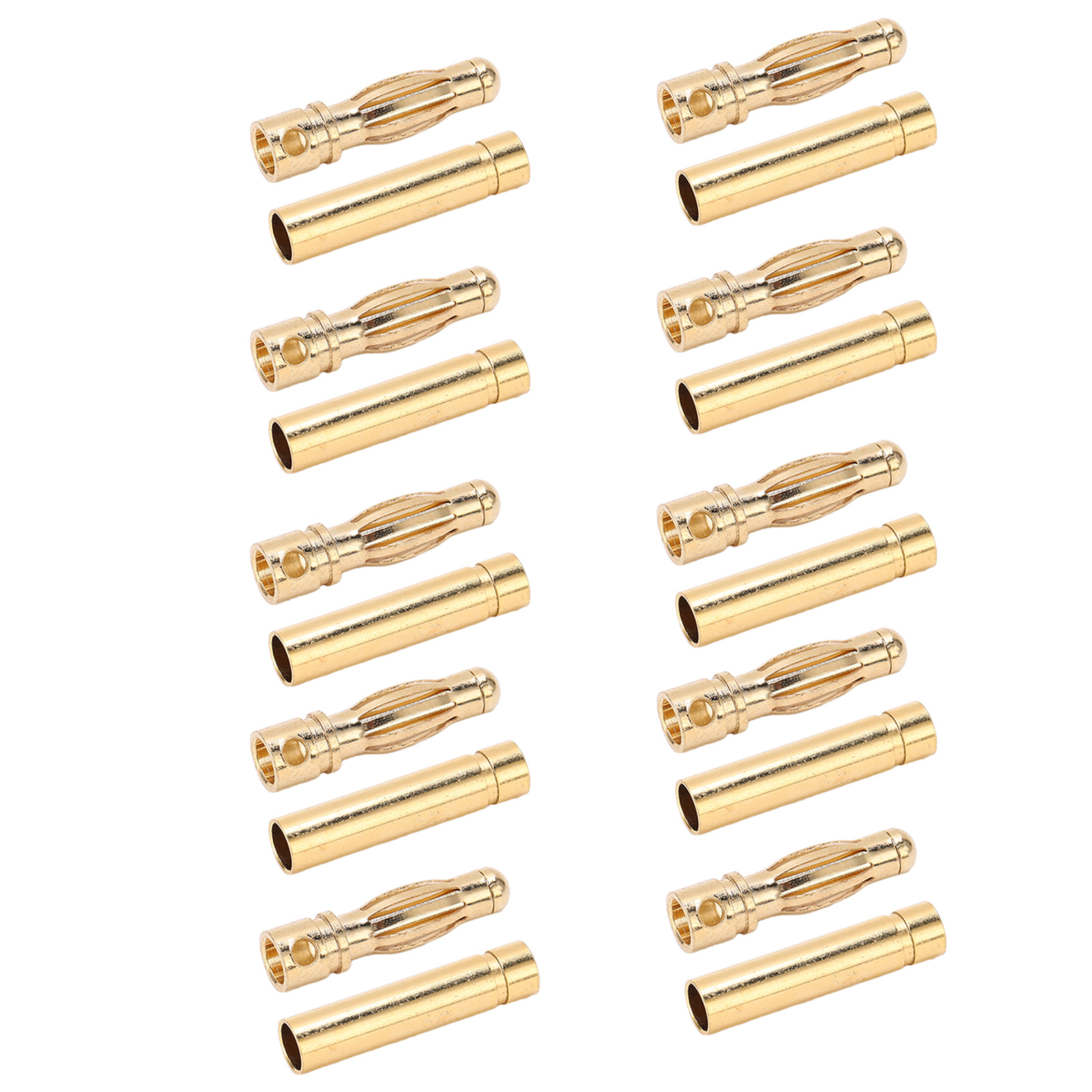 10 Paar Vergoldete 4,0-mm-bananenstecker (männlich/weiblich) Für Rc-lipo-akkus, Regler Und Motoren