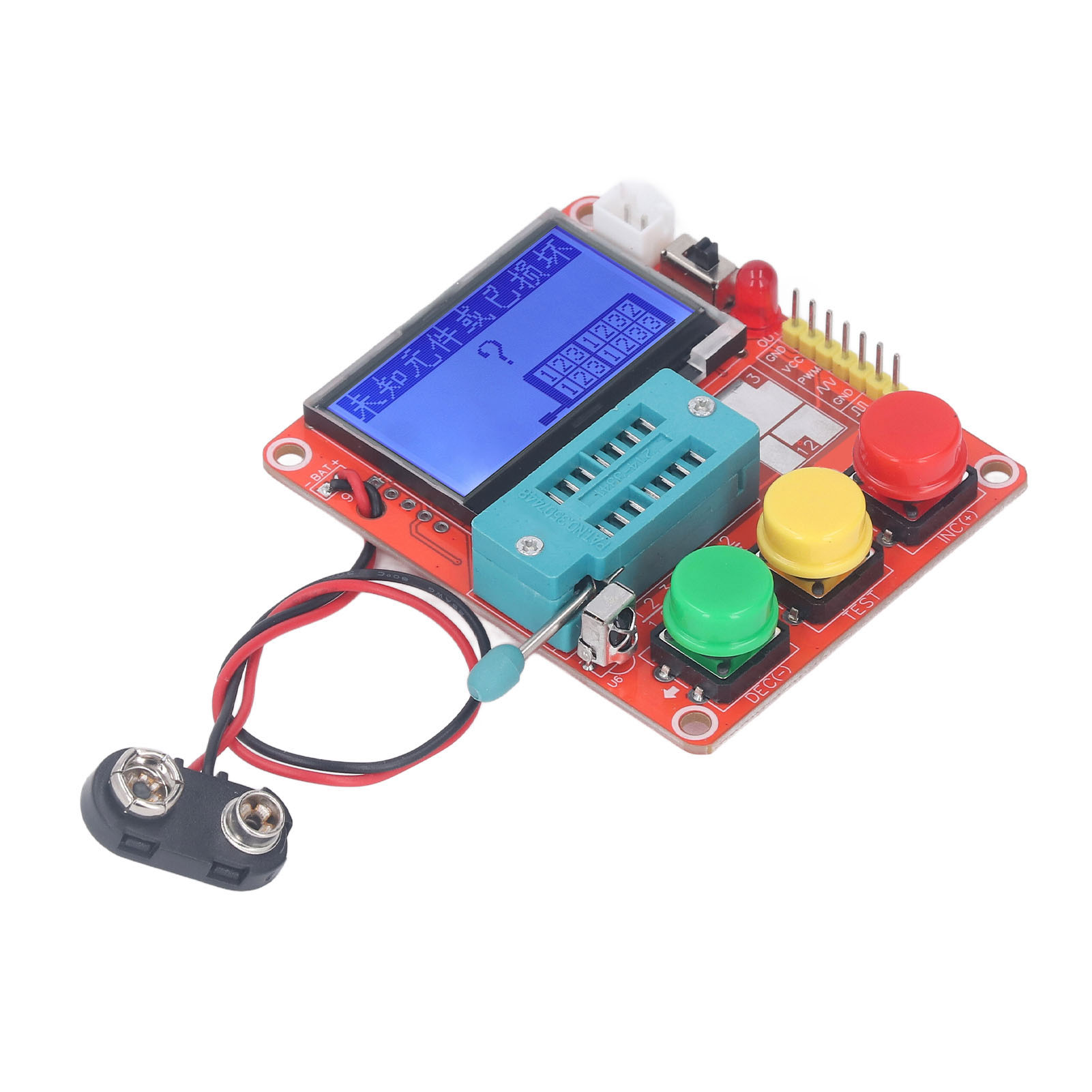 Lcr T4 Mini Z Diy Transistortester Für Leiterplatten, Dioden, Trioden Und Kapazitäten (9 V) Mit Lcd-grafikdisplay
