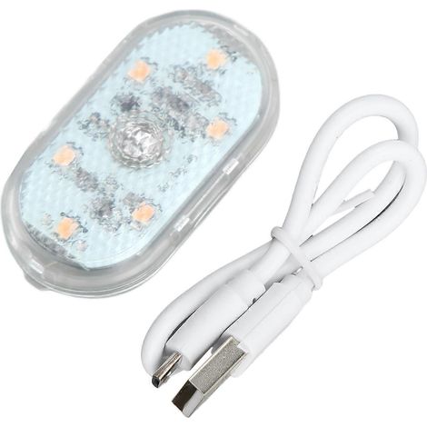 Led-autoleuchte Mit Touch-bedienung, Mini-nachtlicht Für Den Fahrzeuginnenraum, Integrierter Akku, Rosa/lila