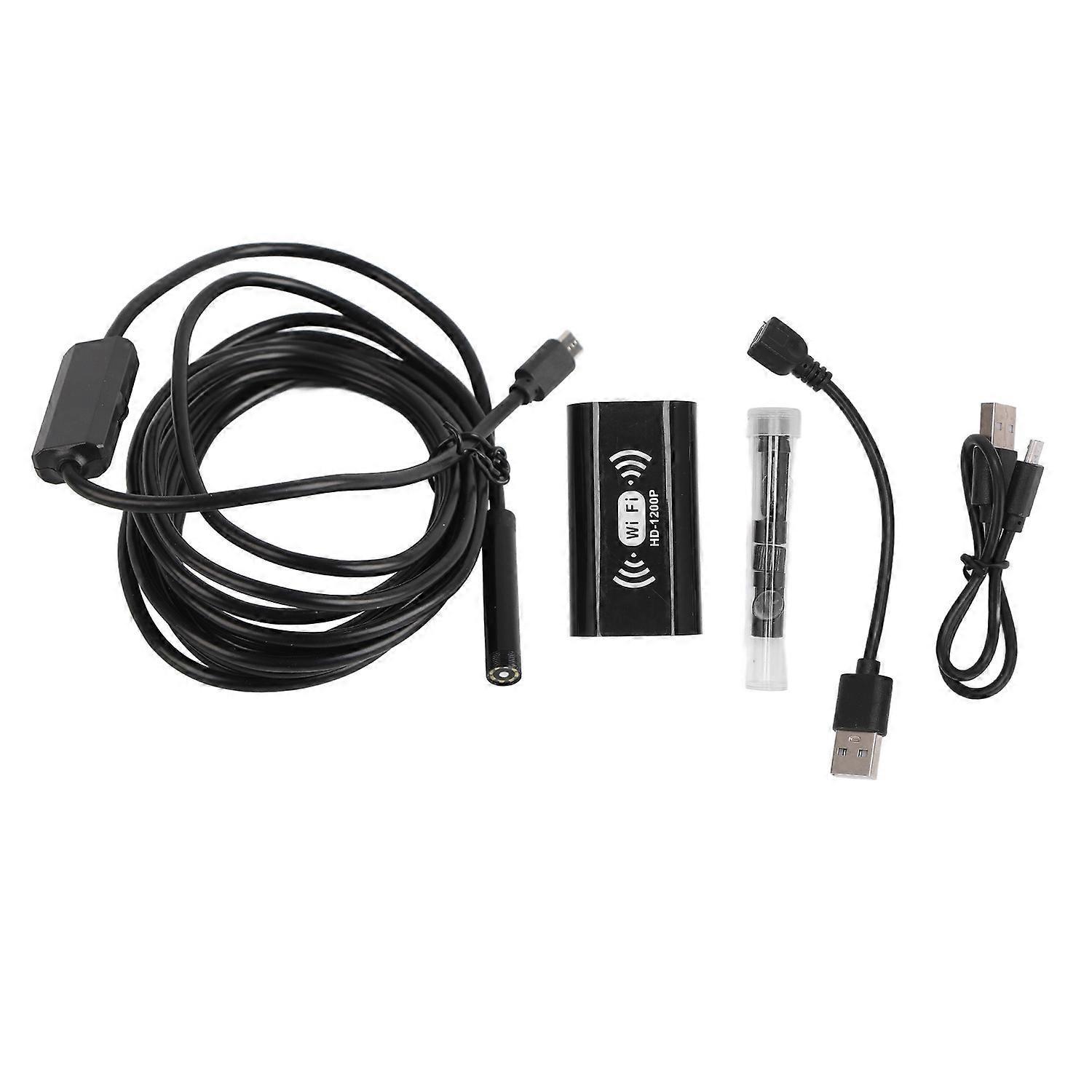 F130 8mm Wlan-endoskop, Starres Kabel, Hd, Wasserdicht, Industrie-endoskop Für Computer, Smartphone, 3,5 M /