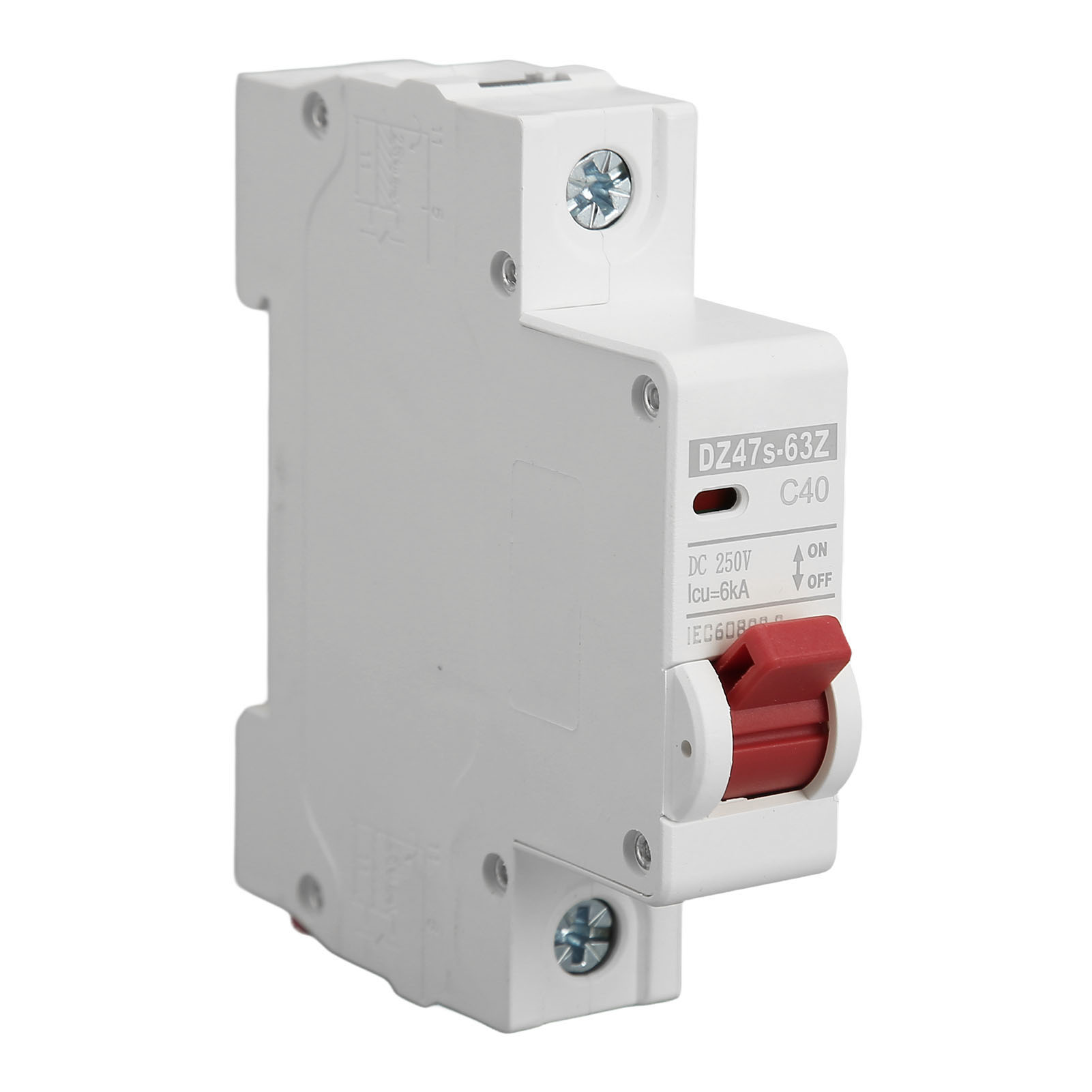 Leitungsschutzschalter 1p Dc 250v Mcb 40a Din-schienenmontage Schutzschalter 6000a Schaltleistung