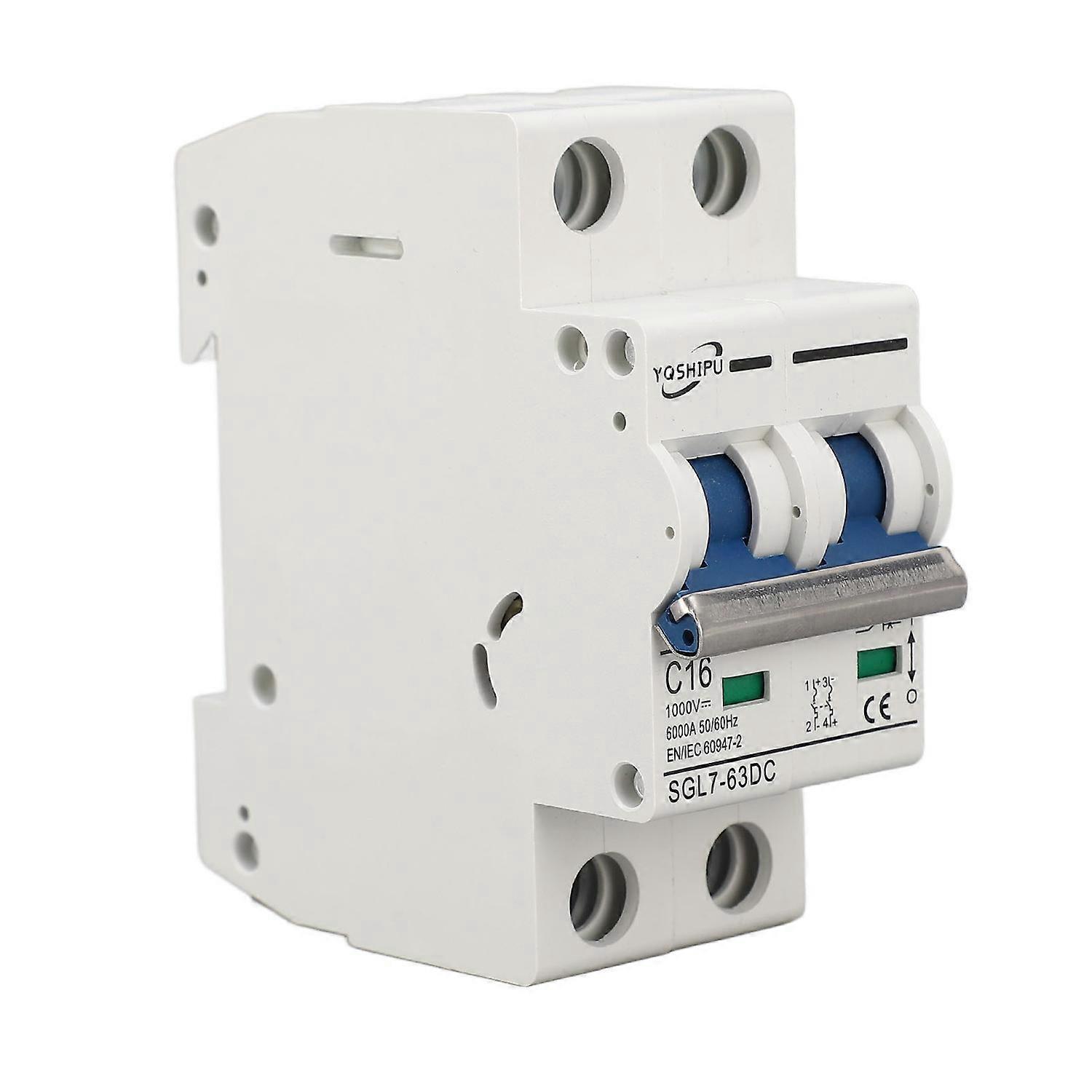 Dc-miniatur-leistungsschalter 2p 1000v 16a Din-schienenmontage Pv-system-trennschalter Therma
