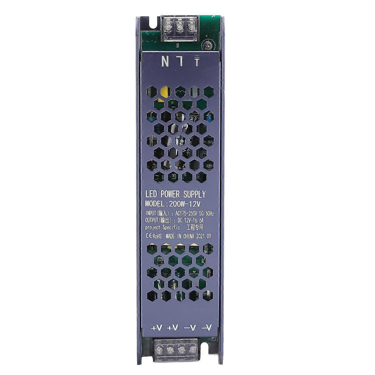 Led-schaltnetzteil-treiber, Magnetischer Lichttransformator, Schwarz, Lange Leiste, 200 W, Ac 175–250 V