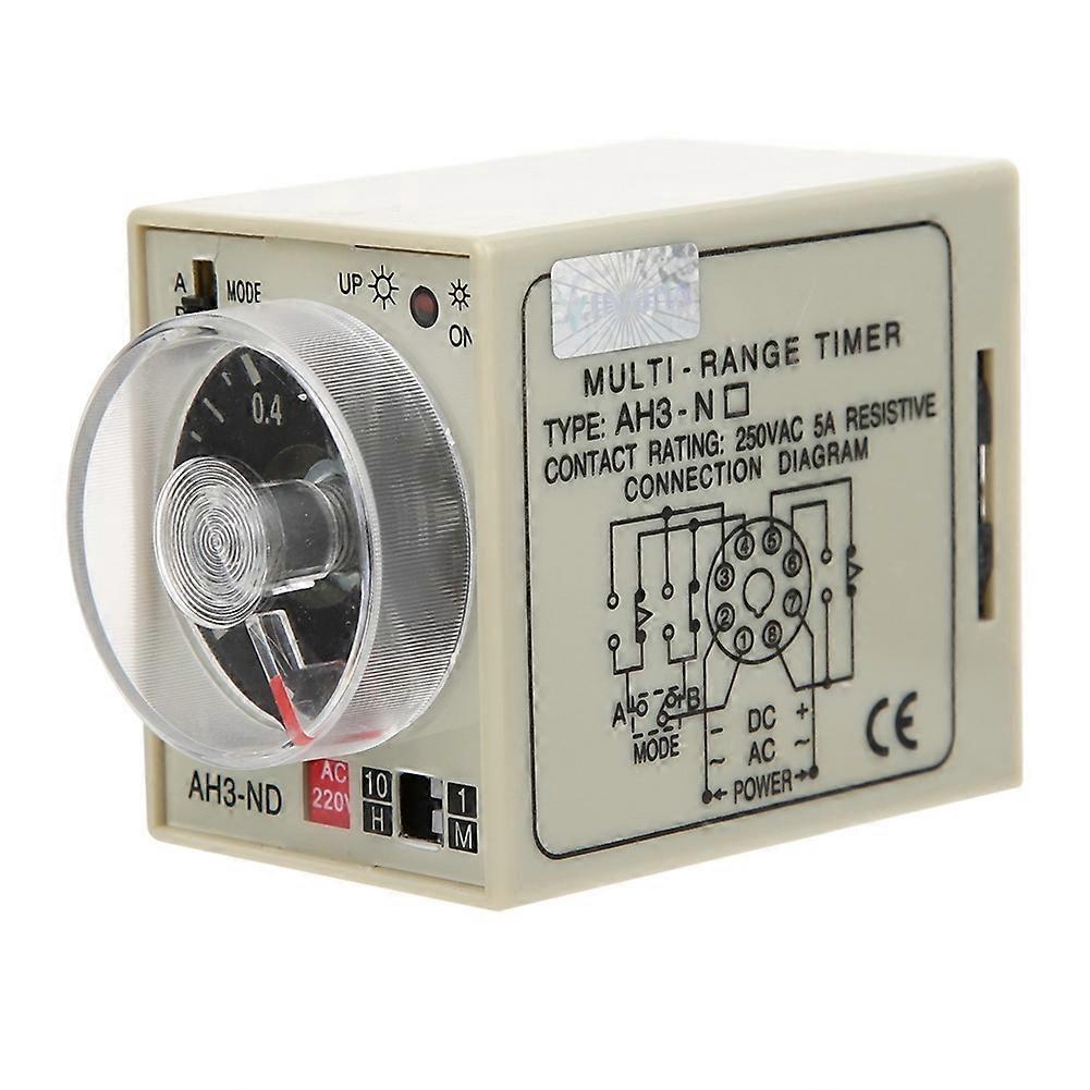 Einschaltverzögerungsrelais Mini Mehrfachzeitperiode Einstellbarer B Doppelmodus Ah3 Nd Ac220v