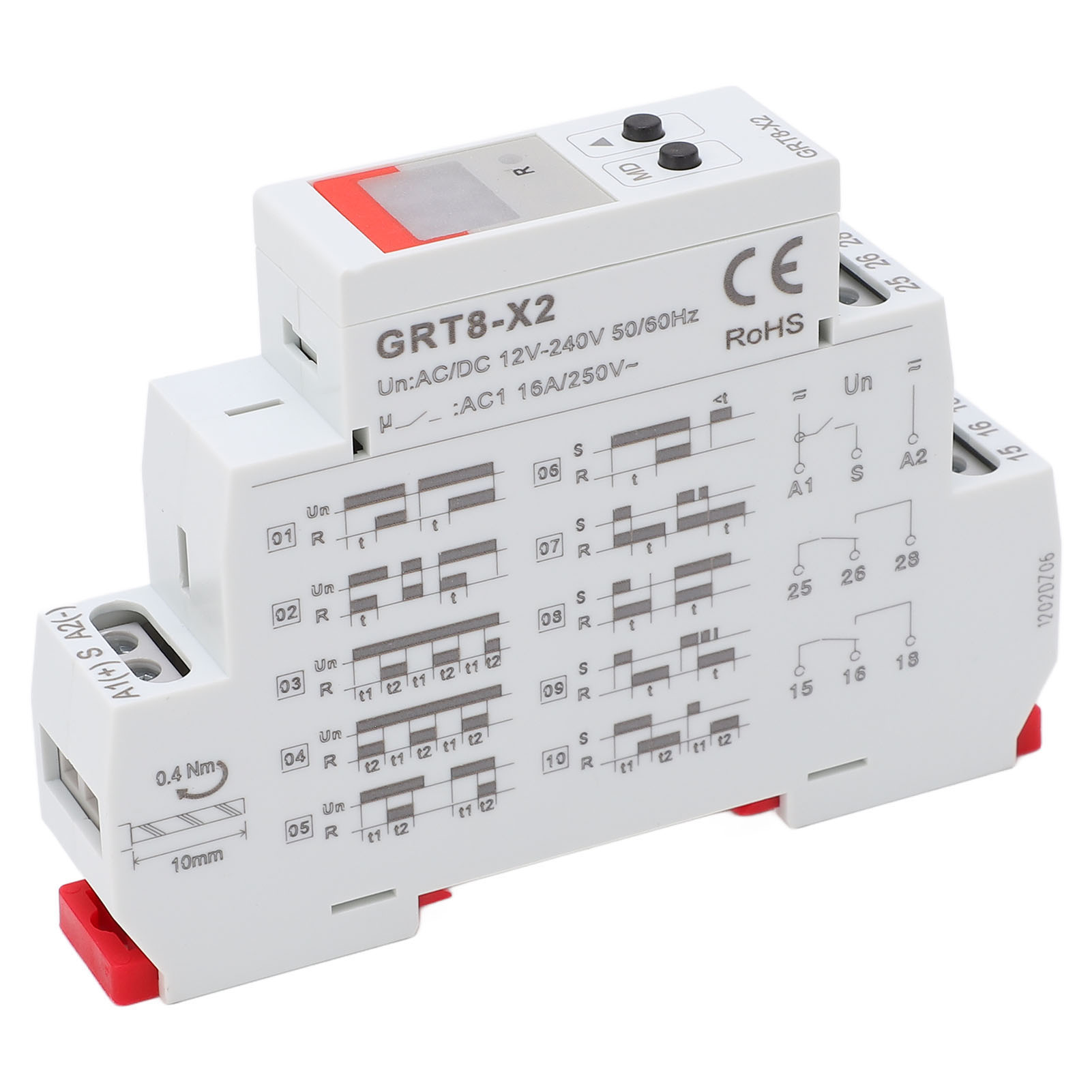 Zeitrelais-verzögerungs-timer-controller Mit Einstellbarer Digitaler Anzeige Und Steuerschalter Für Ac/dc 12 V–240 V