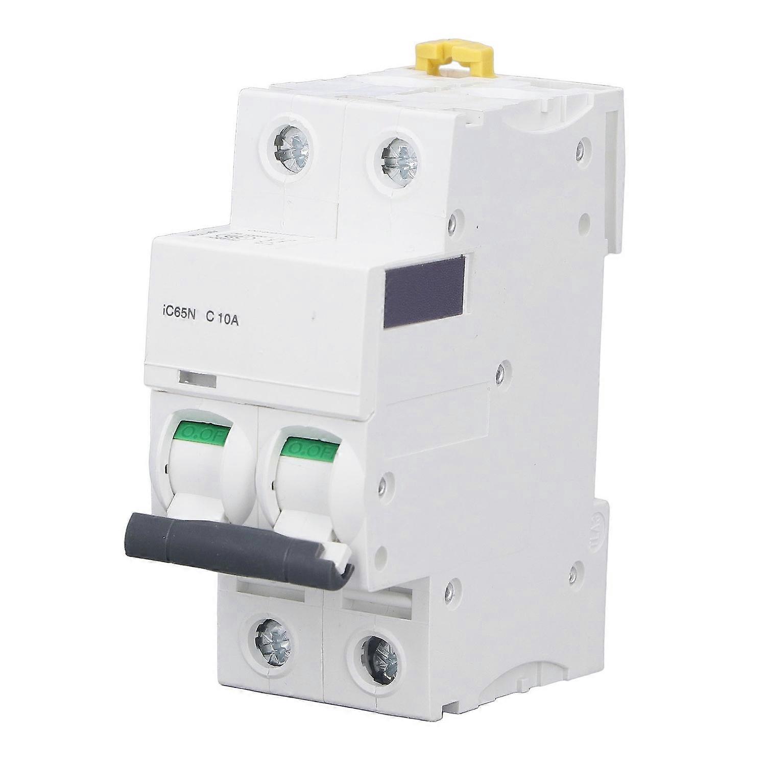 Leitungsschutzschalter (2-polig) Mit Fehlerstromschutzschalter Für Din-schienenmontage, 400 V, 10 A, Ic65n, C10a