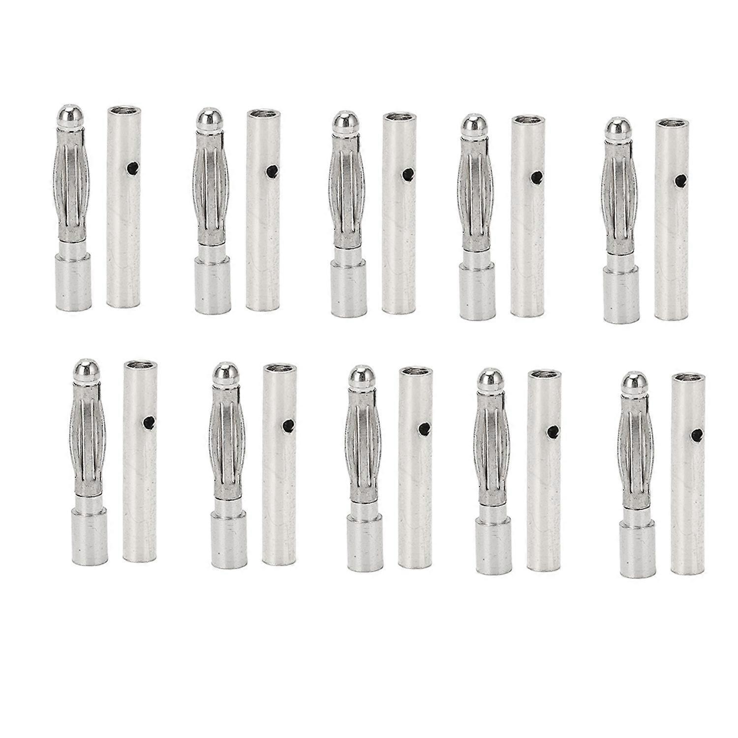10 Stück 2,5 Mm Bananenstecker, Vergoldet, Rotes Kupfer, Männlich/weiblich, Für Esc Ba