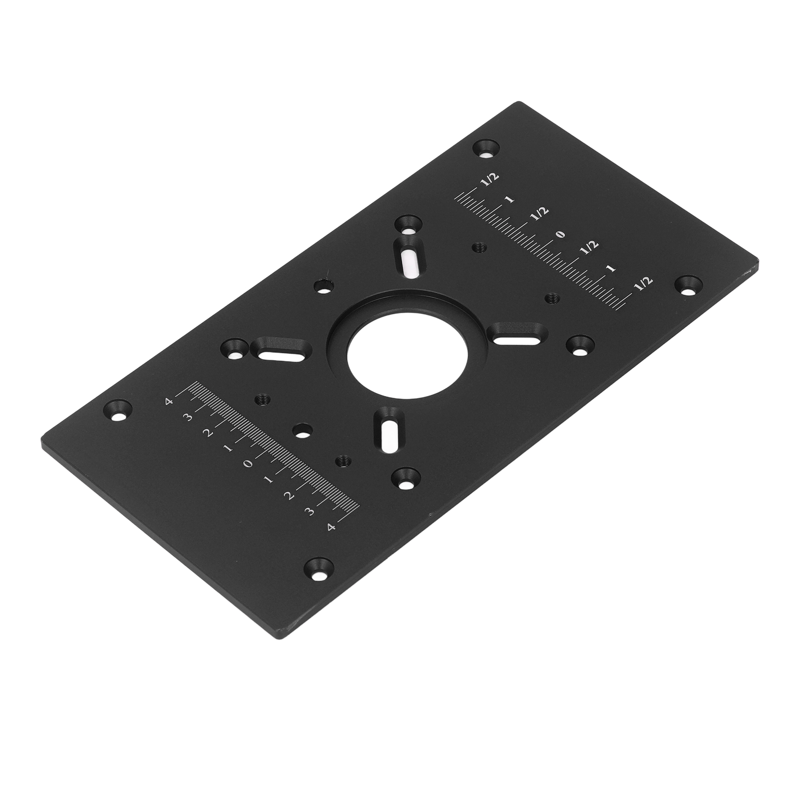 Frästisch-einlegeplatte Aus Aluminiumlegierung, Hubsystem-grundplatte, Zubehör Für Holzbearbeitung, Schwarz