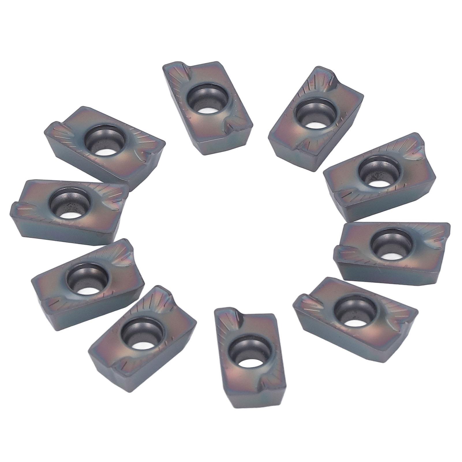 10-teiliges Set Aus Wendeschneidplatten, Hartmetall-fräswerkzeugen Für Cnc-fräsen An Holz Und Stahl