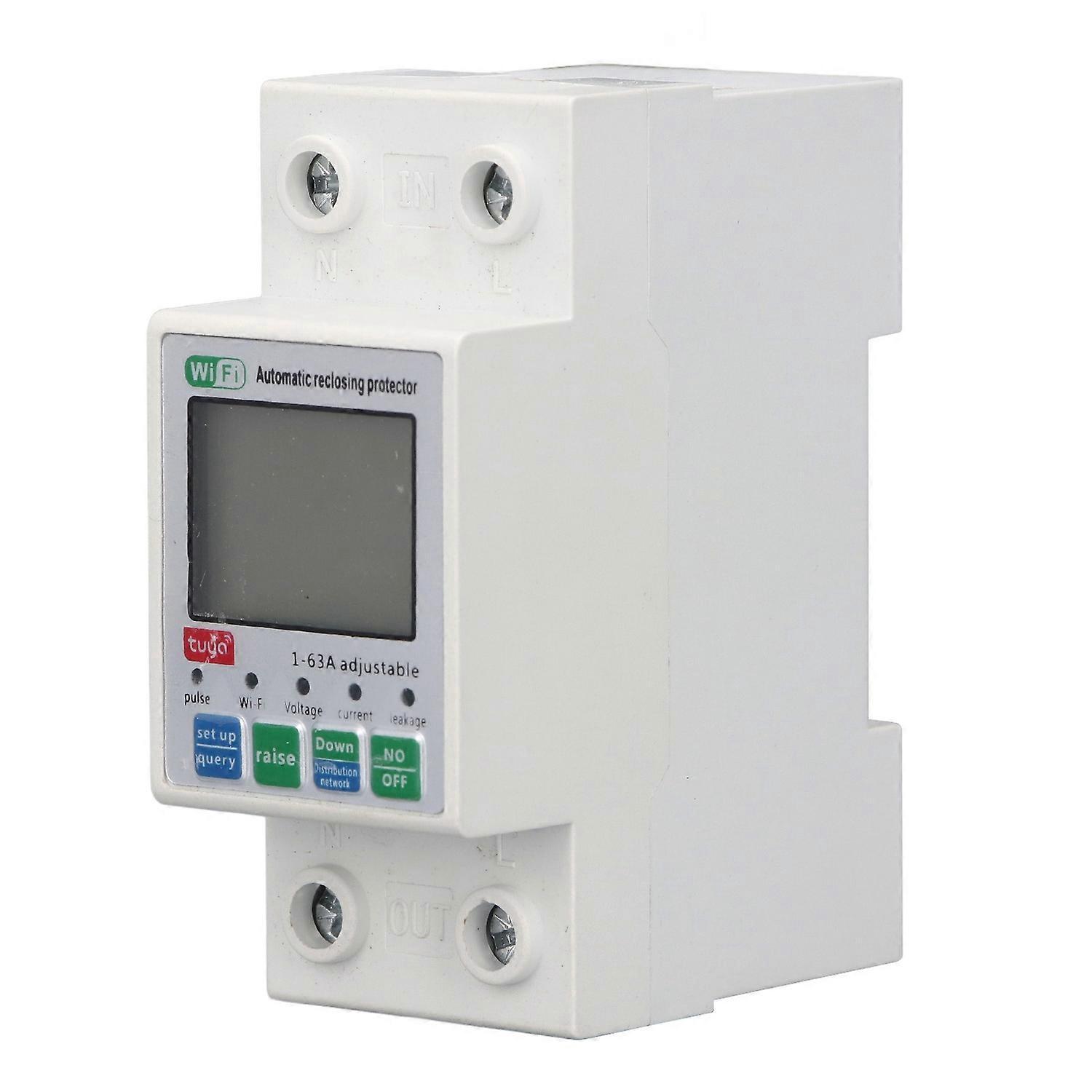 Intelligenter Wlan-energiemonitor Mit App-steuerung, Prepaid-leckageschutz, 1–63 A, 220 V