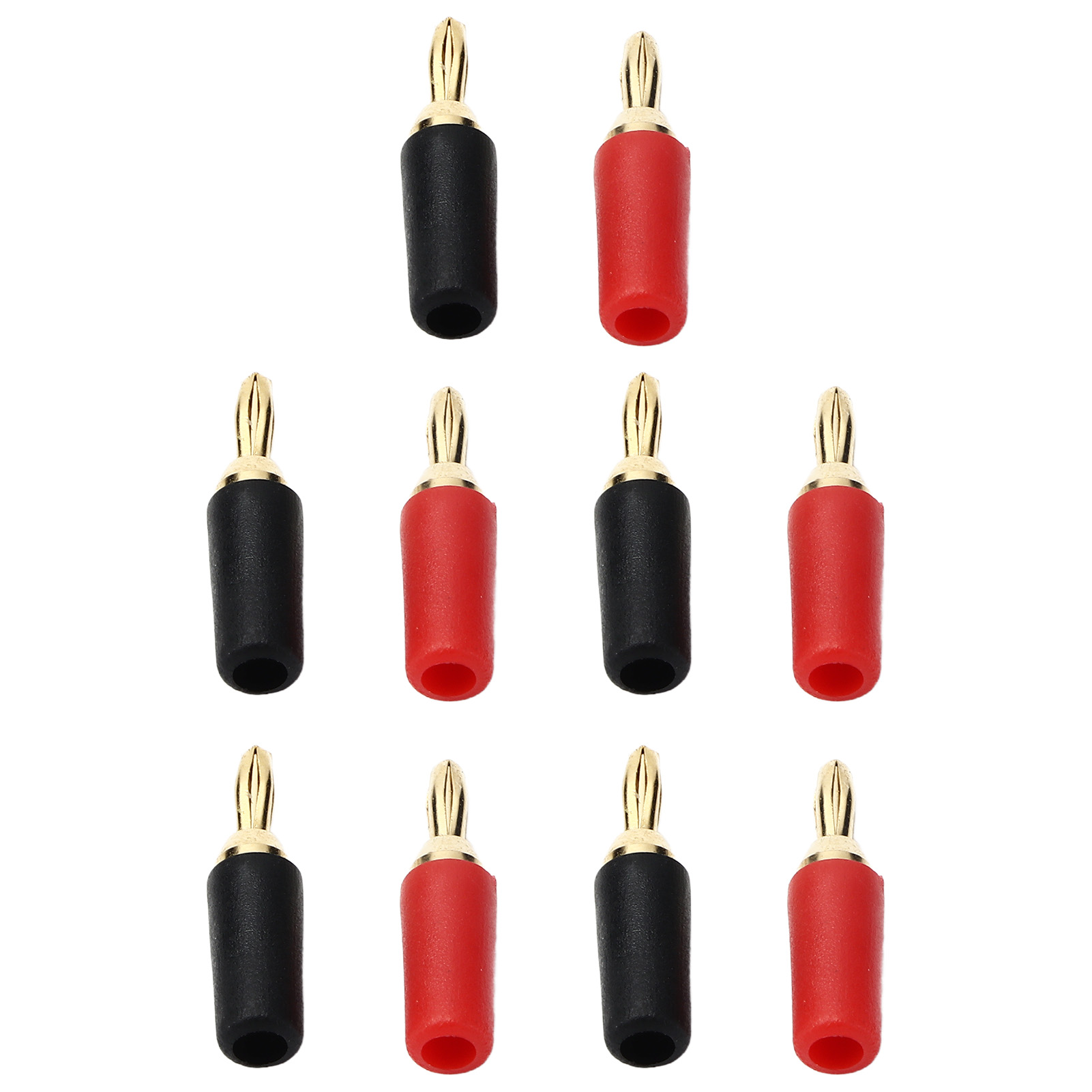5 Sets 2,5-mm-bananenstecker, Messing, Vergoldet, Lötanschluss, Lautsprecherstecker, Rot Und Schwarz