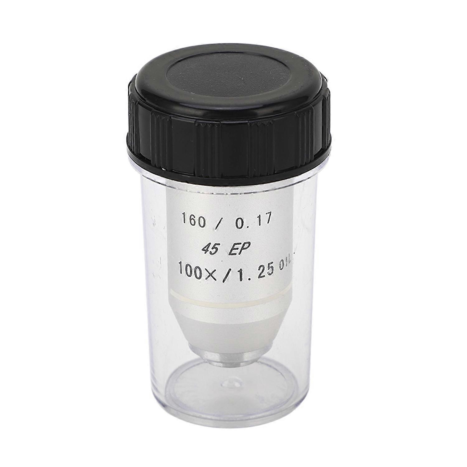 Achromatisches Mikroskopobjektiv 100x, Standard-rms-gewinde, Federschutz, Biologisches Mikroskopobjektiv