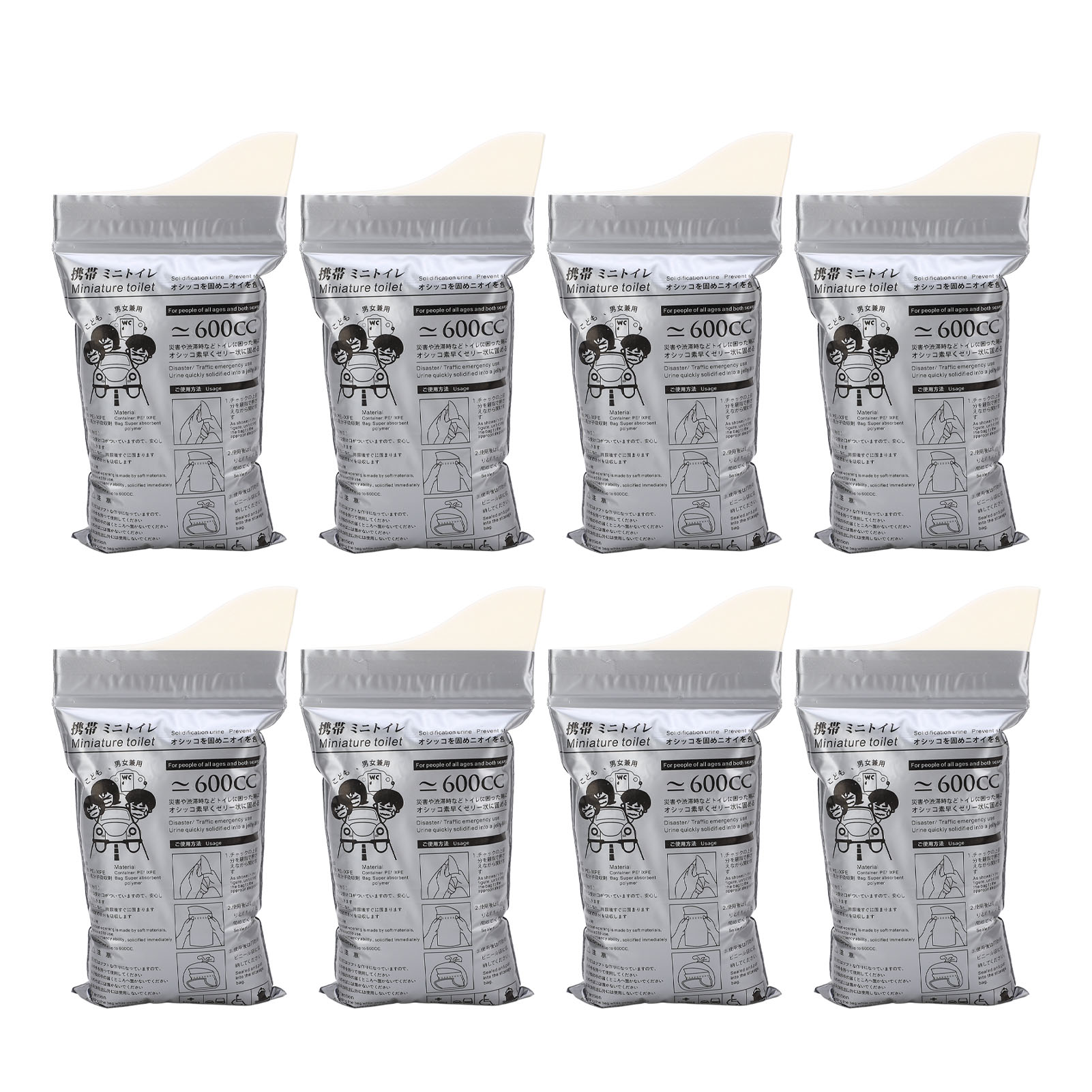 20 Stück Einweg-urinbeutel 600 Ml, Unisex, Starker Verschluss, Hohe Wasseraufnahme, Tragbarer Reise-urinbeutel