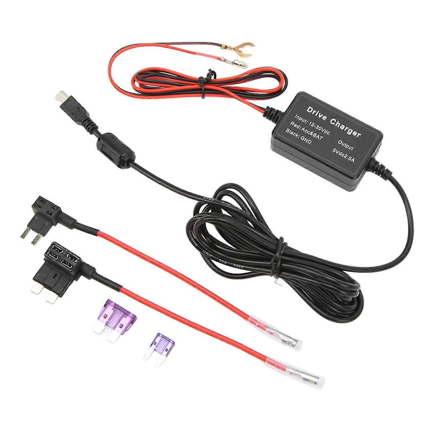 Dashcam-festverdrahtungsset 12v–30v Auf 5v Usb-adapter Niederspannungsschutz Dashcam-ladegerät Für Spiegel