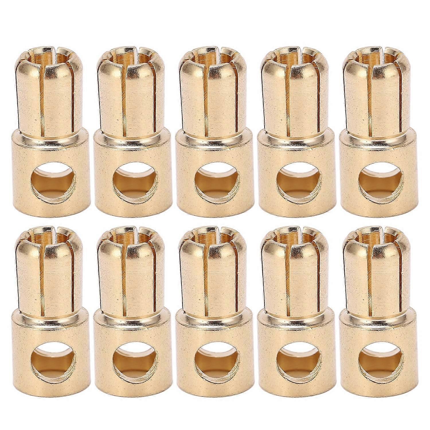10 Stück 6-mm-bananenstecker, Vergoldet, Männlicher Adapter Für Rc-akkus, Regler Und Motoren