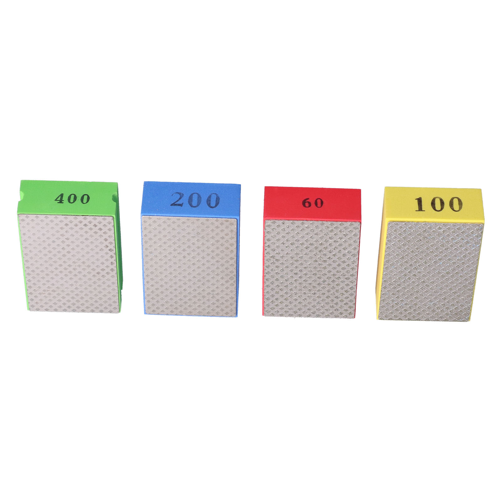 4 Stück Diamant-handpolierpads Zum Schneiden Und Entgraten Von Fliesen Und Naturstein, Körnung 60, 100, 200, 400