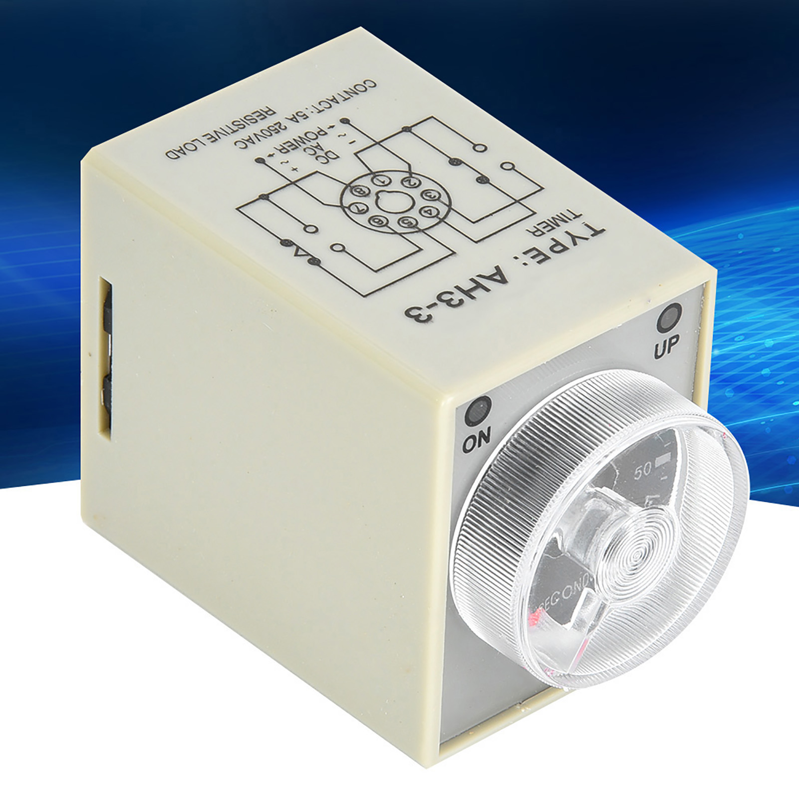 Elektronisches Zeitrelais, 8-polig, Auslöseverzögerung, 35 Mm Din-schienenmontage, 60 Sekunden Verzögerungsbereich (dc24v)