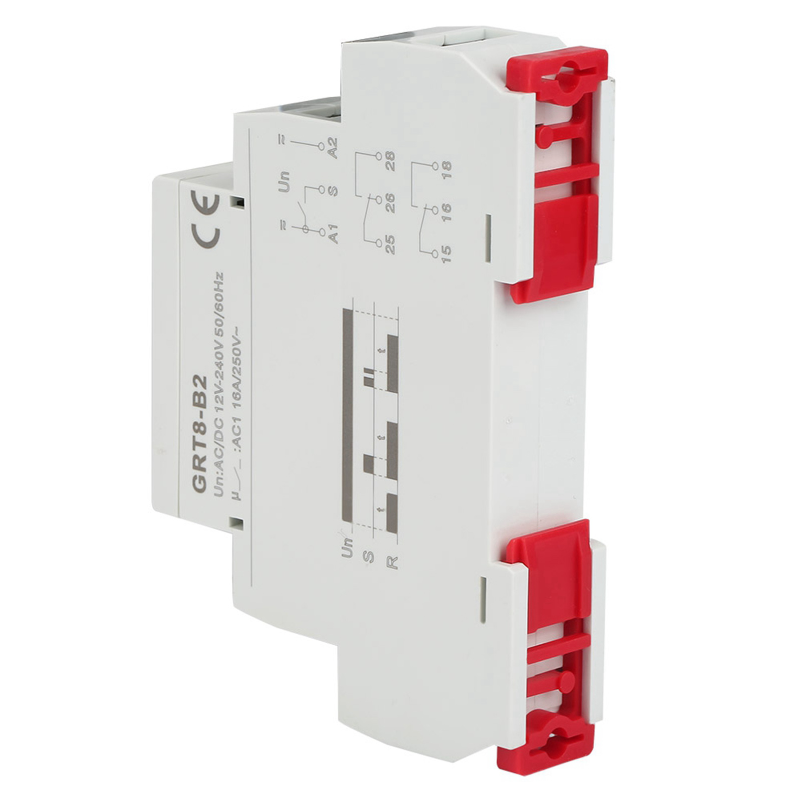 Grt8-b2 Mini-einzelfunktions-steuer-zeitrelais Für Din-schiene, Ac/dc 12v-240v
