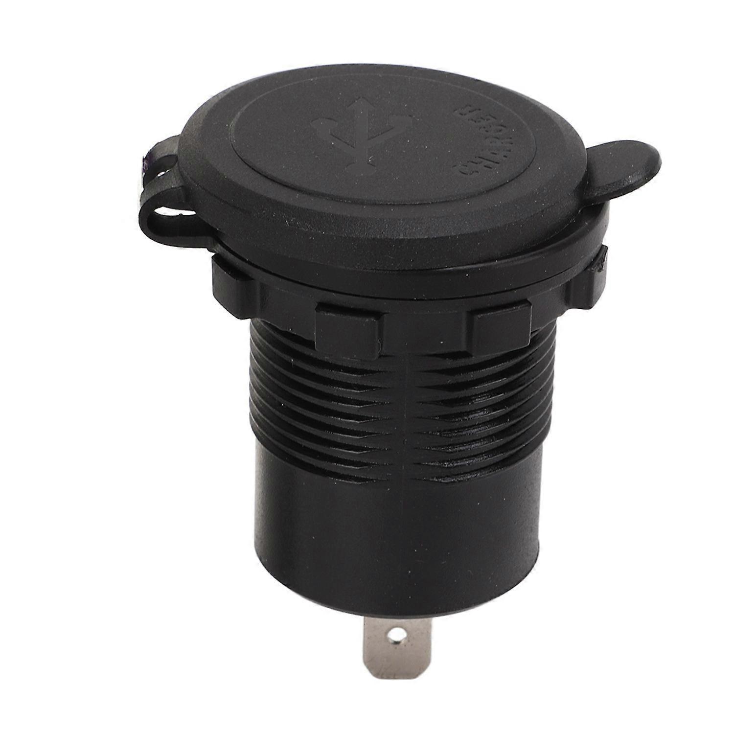 Usb-autoladegerät Mit Zwei Usb-anschlüssen, Qc3.0 Schnellladefunktion, Blauer Led Und Ein-/ausschalter, 12–24 V, Universell Für Mo