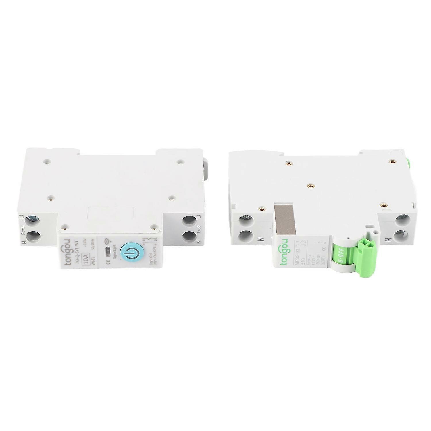 Intelligenter 10a-wlan-leistungsschalter Mit 1p+n-zeitverzögerung Und Fernbedienung, Ac230v