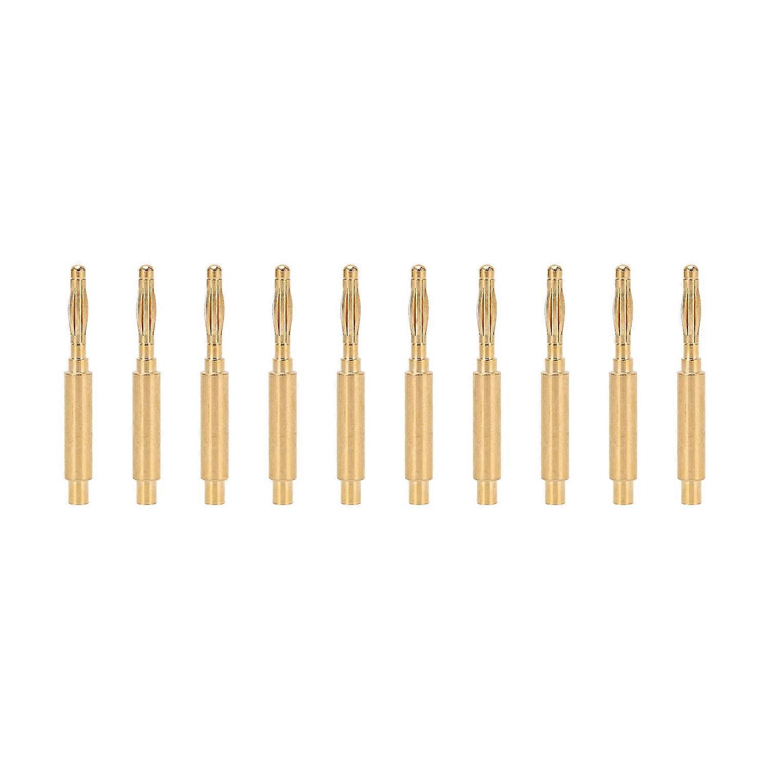 10 Stück 2 Mm Bananenstecker, Vergoldet, Gute Übertragungsleistung, Kupfer, Instrumentenstecker