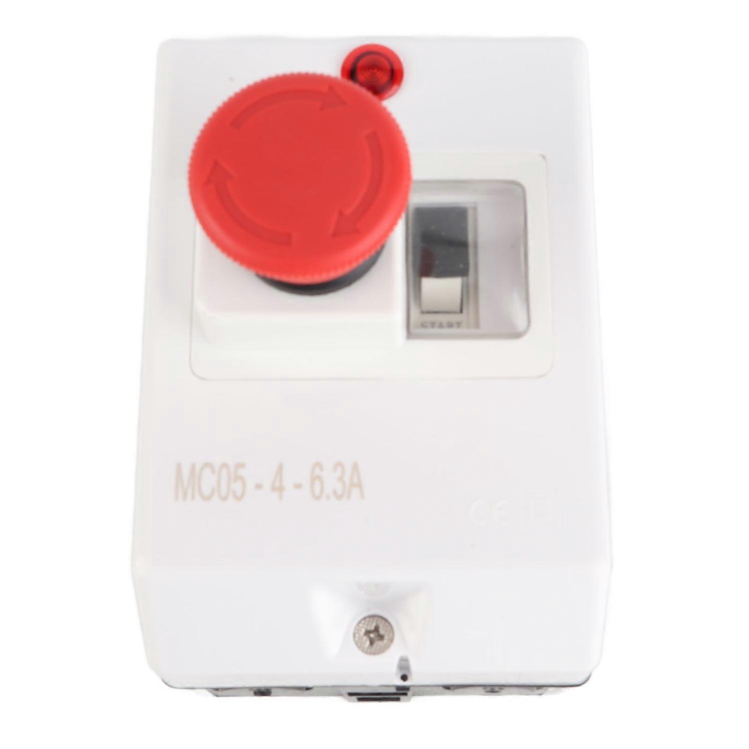 Motorschutzschalter Ip55 Mit Not-aus-knopf Und Signalleuchte 4–6,3 A 230–240 V