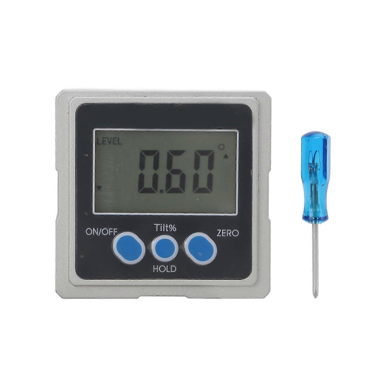 Digitale Wasserwaage 4x90 Grad, Magnetischer Elektronischer Winkelmesser, Neigungsmesser, Dreiseitig