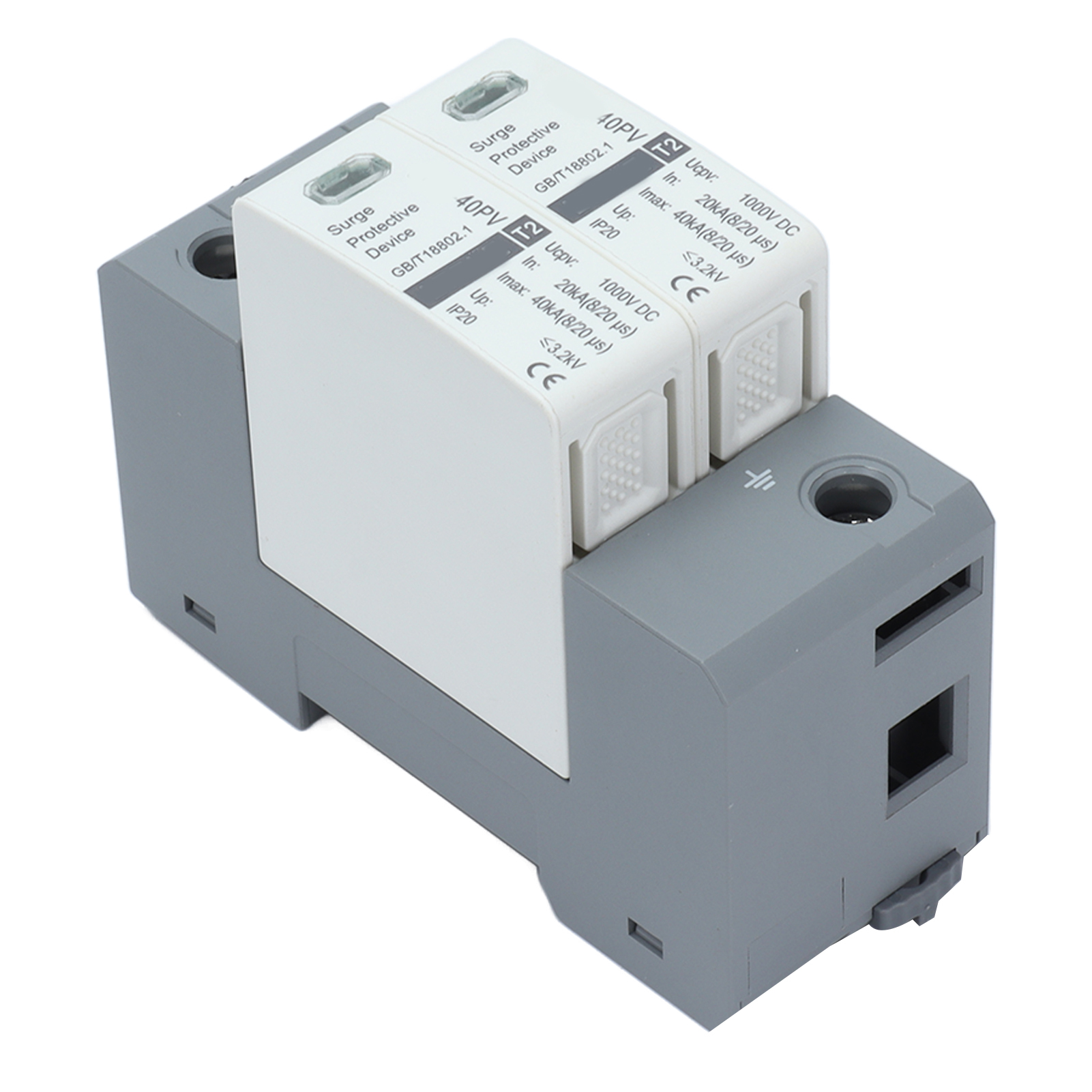 Überspannungsschutzgerät 2p Spannungsableiter 20–40 Ka 1000 V Dc Chlt-40pv