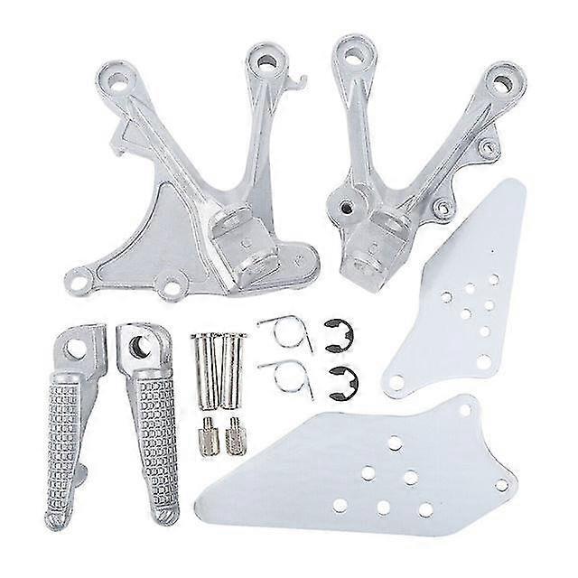 Motorrad-fußrasten-set Für Den Fahrer Vorne, Passend Für Kawasaki Zx636 (2005–2006) Und Zx6r (2005–2008) – Silber