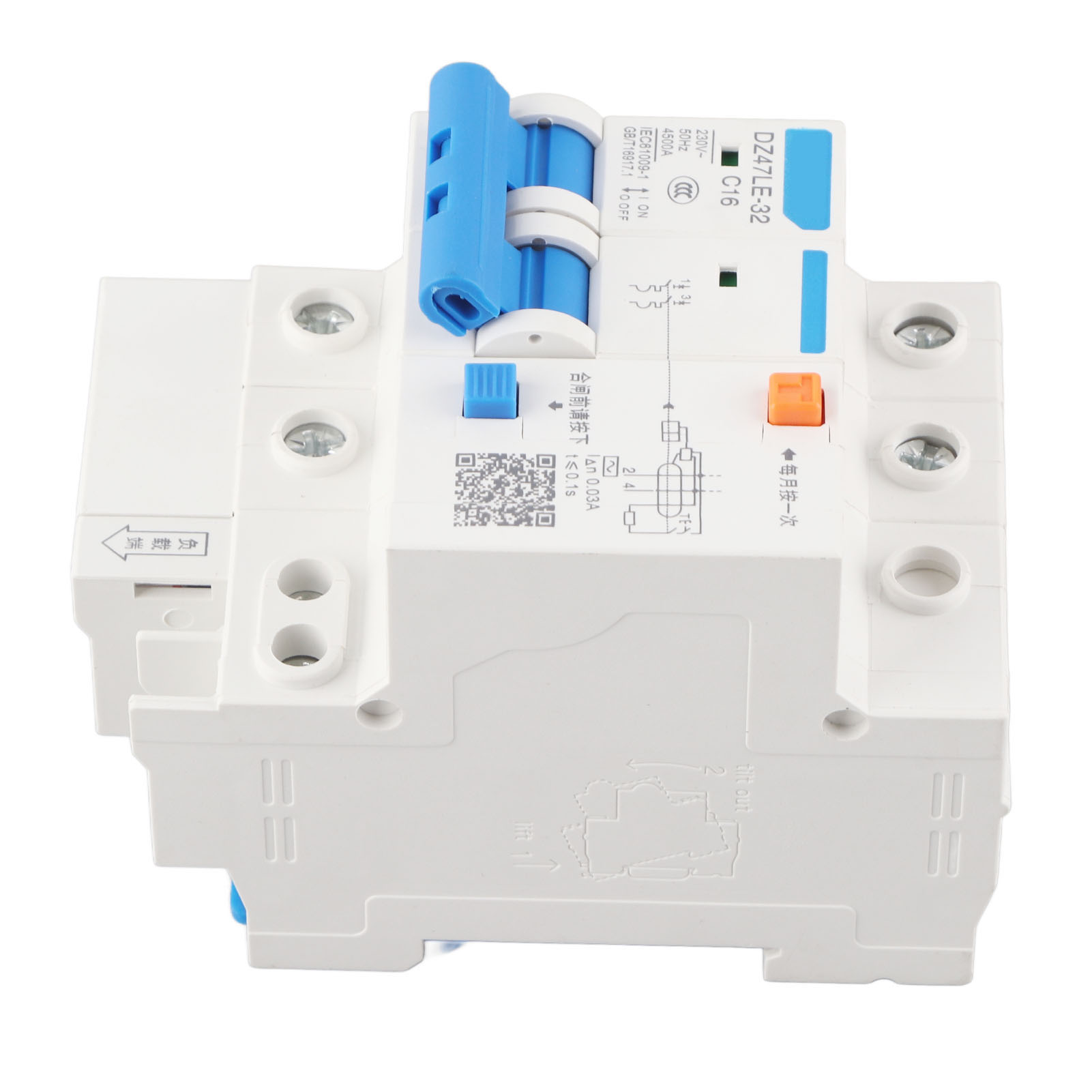 Fehlerstromschutzschalter Dz47le 32 2p+2 C16 230v/16a