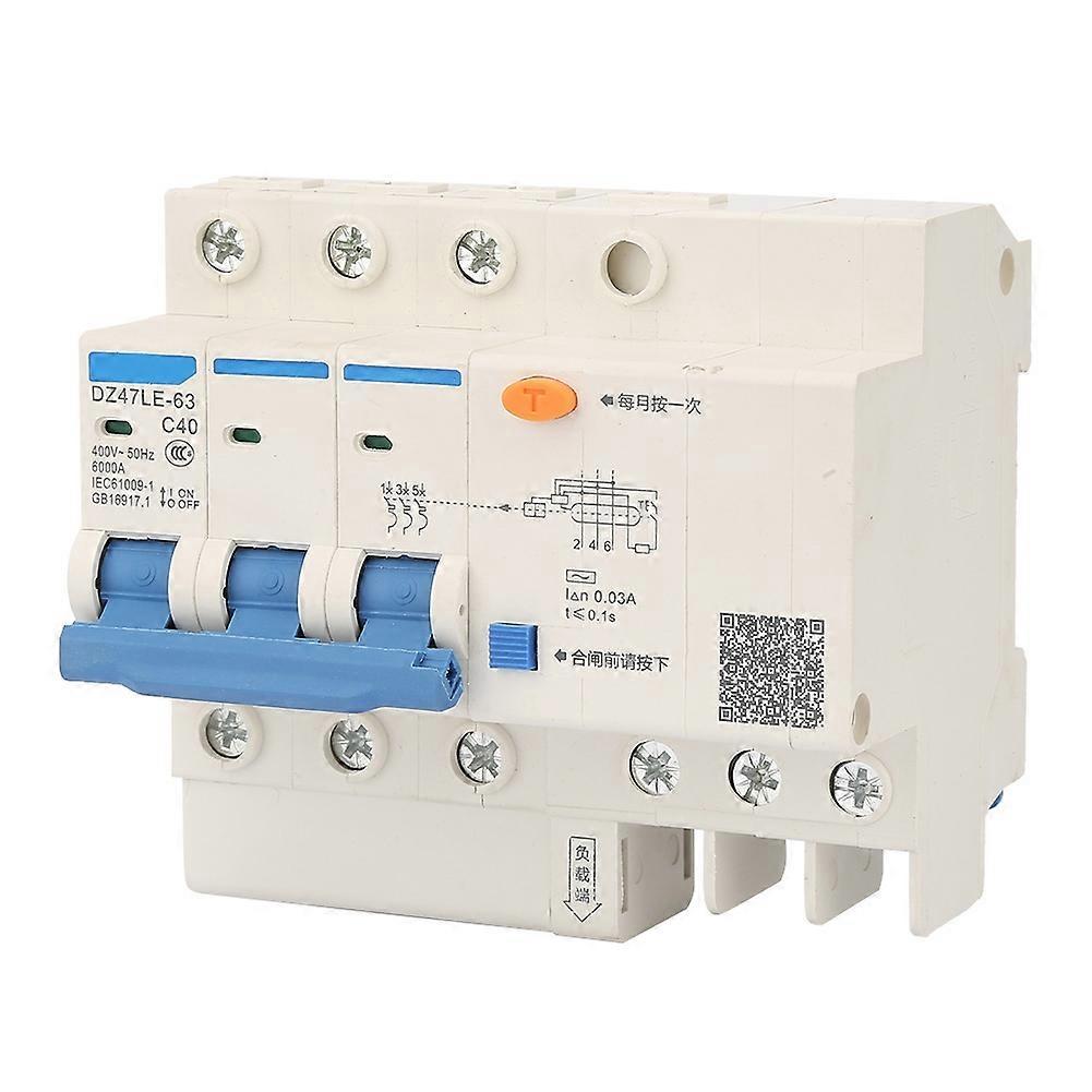 400v/40a Fehlerstromschutzschalter Dz47le-63 C40 3p Leitungsschutzschalter